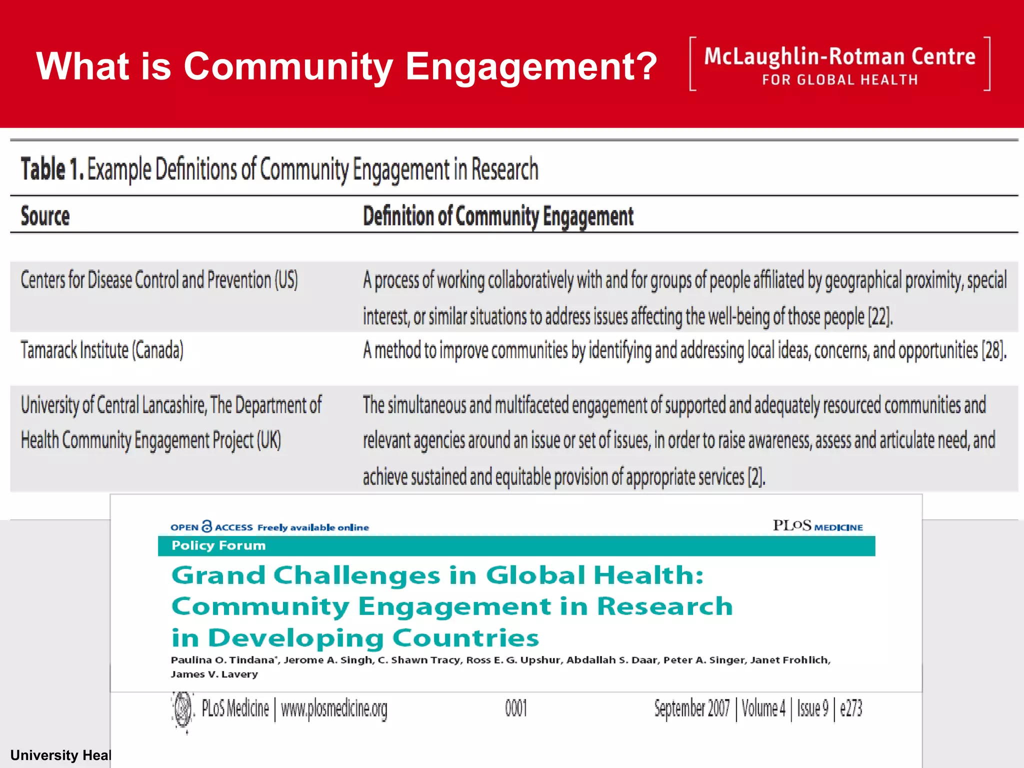 What is Community Engagement? 