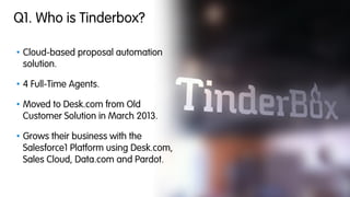 Q3: When did you first realize that you needed a
customer support solution and what were you looking
for as you started to consider your options?
•  Used cell phone and email for
support.
•  The company was evolving; customer
support needed to evolve.
•  Needed a comprehensive solution for
self-service support and to
collaborate on one platform.

 