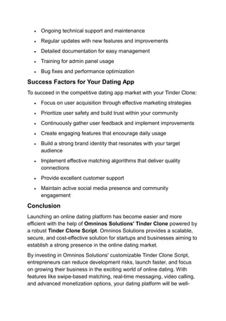 Tinder Clone Script | Dating App Development - Omninos | PDF