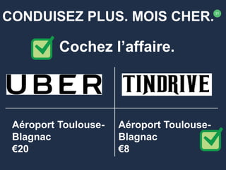 31
CONDUISEZ PLUS. MOIS CHER.
Cochez l’affaire.
Aéroport Toulouse-
Blagnac
€20
Aéroport Toulouse-
Blagnac
€8
 