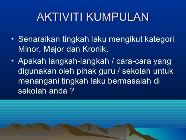 Tingkahlaku bermasalah