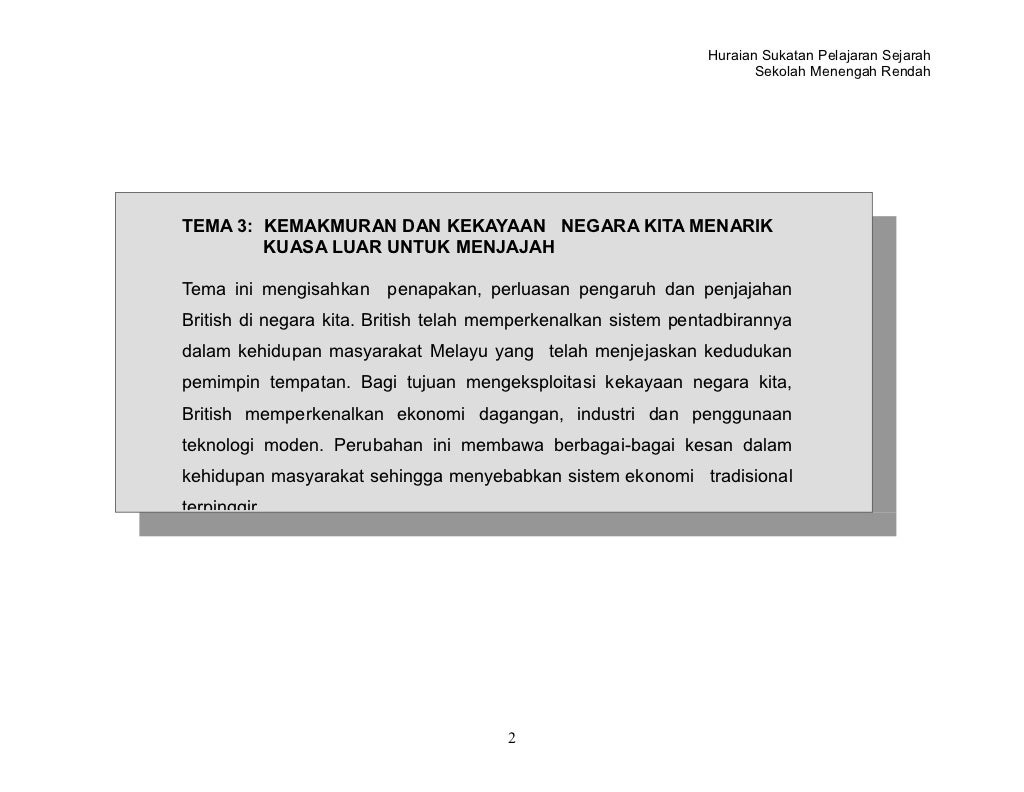 Sejarah Tingkatan 2