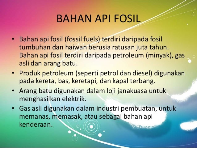 pembakaran bahan api fosil