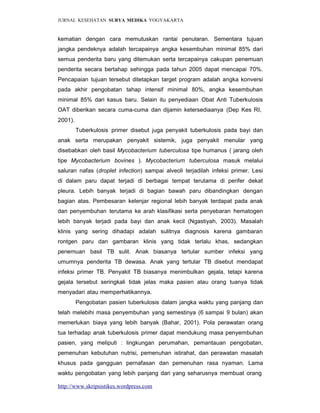 Tingkat keberhasilan penyembuhan tuberkulosis paru primer pada anak