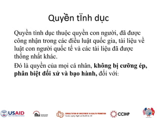 Quy?n tnh d?c Quy?n tnh d?c thu?c quy?n con ng??i, ?? ???c c?ng nh?n trong cc ?i?u lu?t qu?c gia, ti li?u v? lu?t con ng??i qu?c t? v cc ti li?u ?? ???c th?ng nh?t khc.  ? l quy?n c?a m?i c nh?n,  kh?ng b? c??ng p, ph?n bi?t ??i x? v b?o hnh,  ??i v?i : 