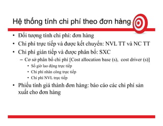 Tính giá thành sản phẩm