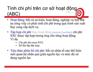 Tính giá thành sản phẩm