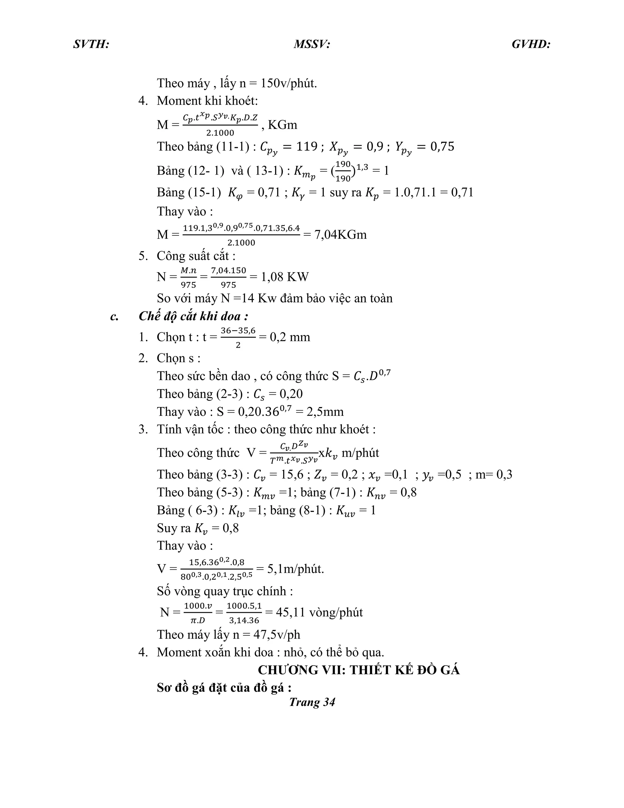 tính lượng dư gia công cơ khí abcvaysassc | DOCX
