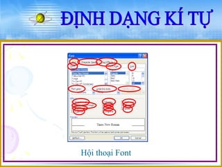Hội thoại Font 
 