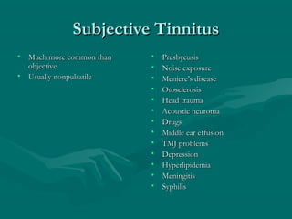 Tinitus and Hyperacusis | PPT