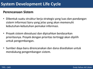 System Analysis and Design - Tinjauan Umum Pengembangan Sistem | PPTX