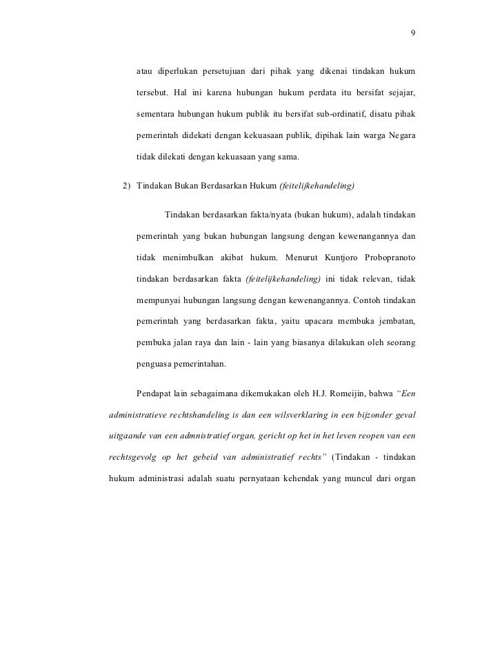 Contoh Tindakan Hukum Publik Pemerintah