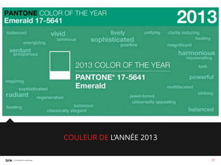 COULEUR DE L’ANNÉE 2013
37

 