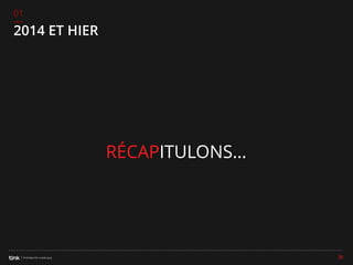 01

2014 ET HIER

RÉCAPITULONS…

38

 