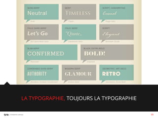 LA TYPOGRAPHIE, TOUJOURS LA TYPOGRAPHIE
66

 