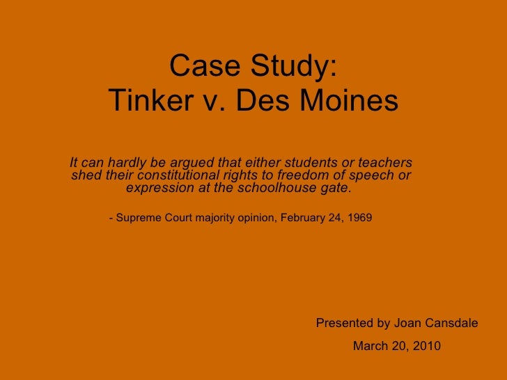 what was the outcome of the tinker case in 1969