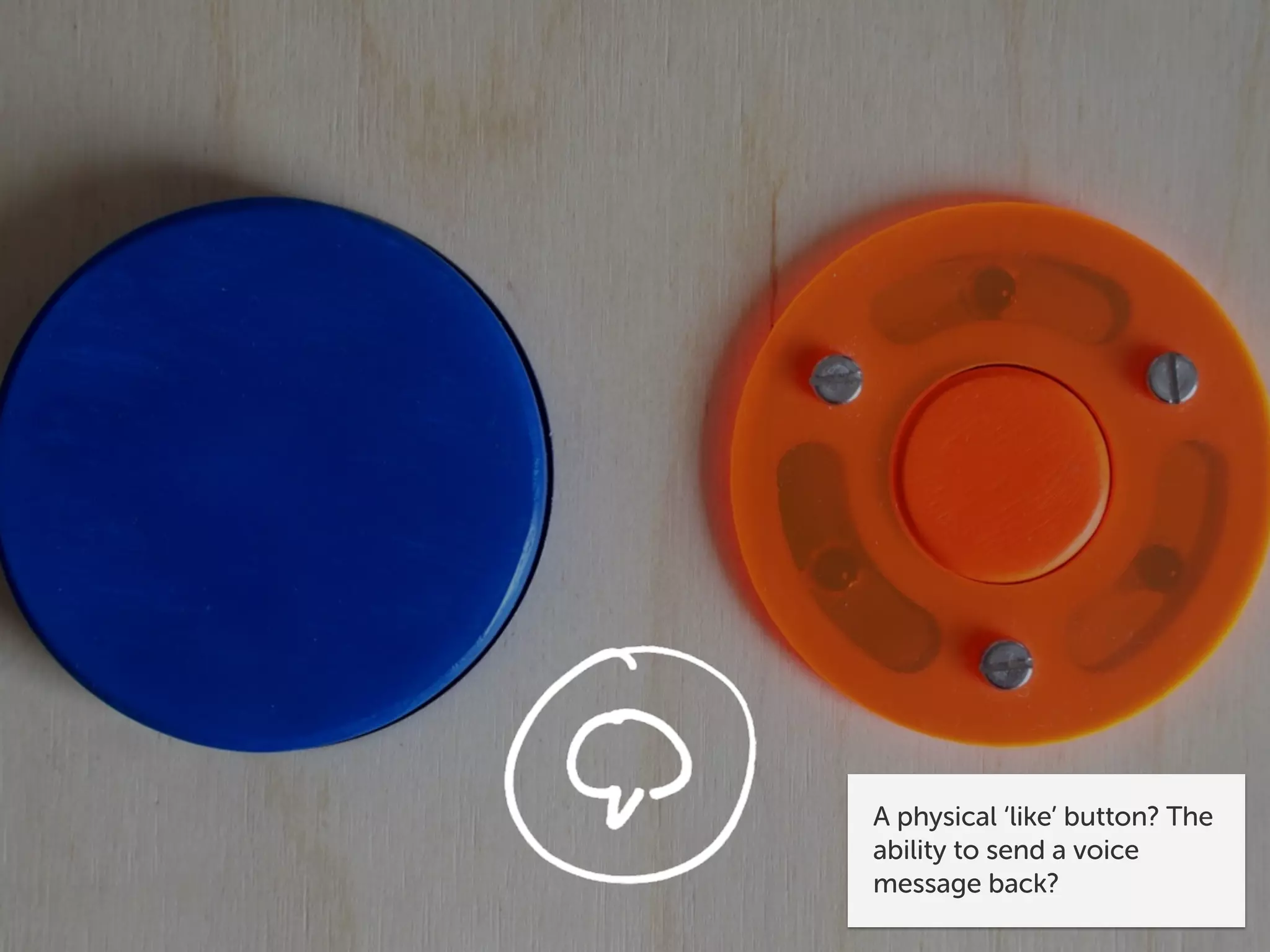 A physical ‘like’ button? The
ability to send a voice
message back?
 