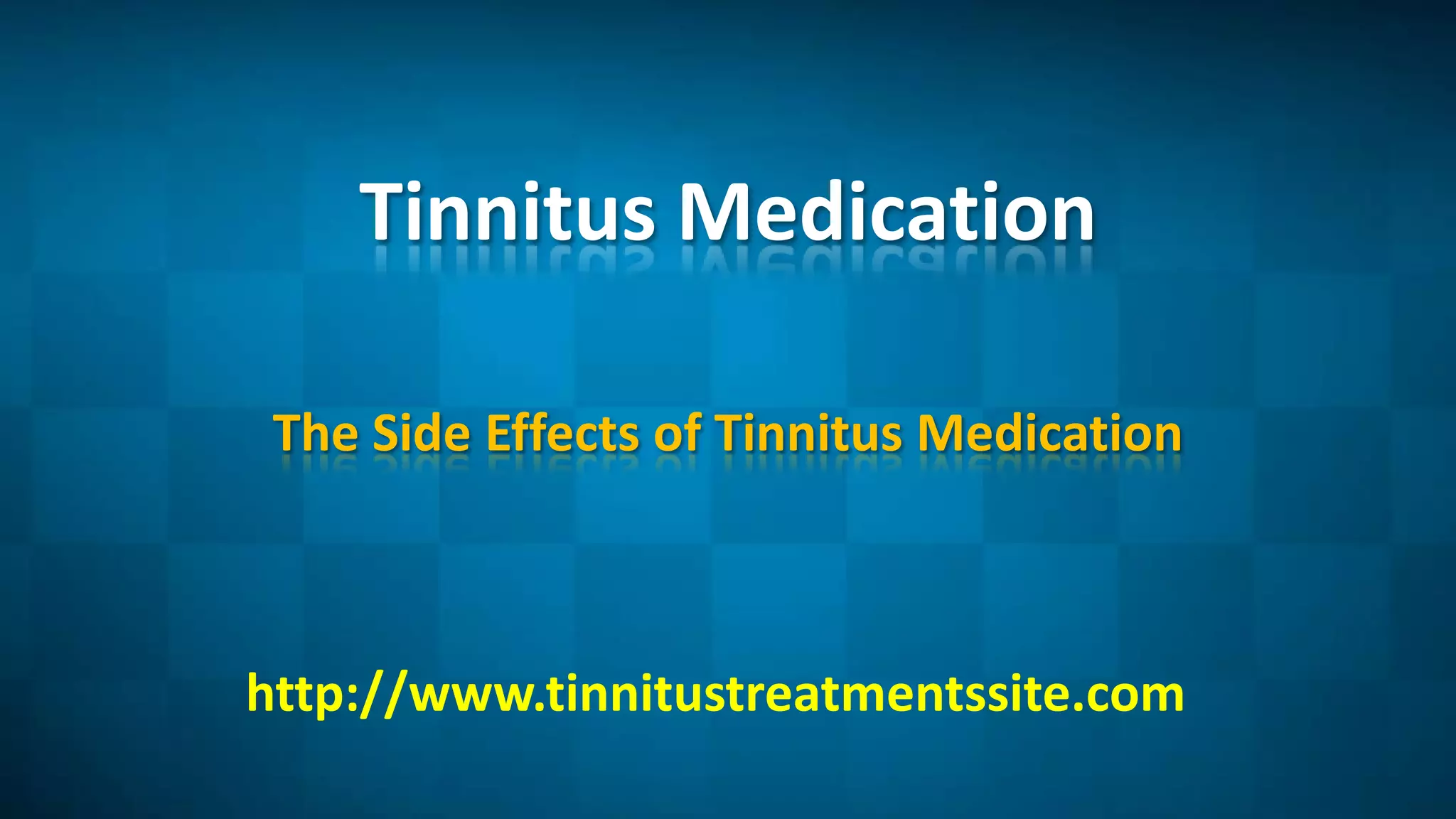 gabapentin tinnitus treatment