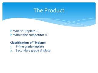 Tinplate company of india | PPTX