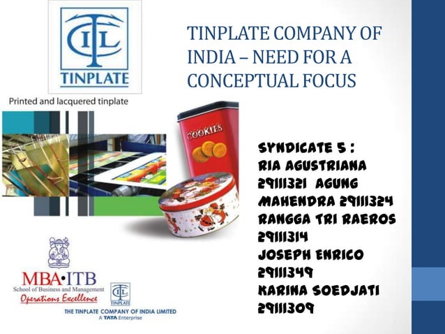Tinplatee Company of India | PPT