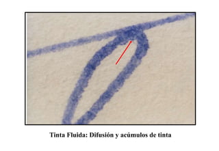 Tinta Fluida: Difusión y acúmulos de tinta
 