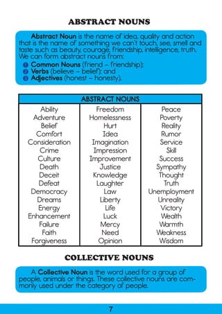 Abstract Verbs Examples basic english grammar for esl learners | PDF