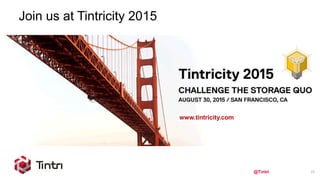 @Tintri
Join us at Tintricity 2015
24
www.tintricity.com
 