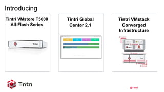 @Tintri
Tintri VMstore T5000
All-Flash Series
Introducing
Tintri VMstack
Converged
Infrastructure
Tintri Global
Center 2.1
 