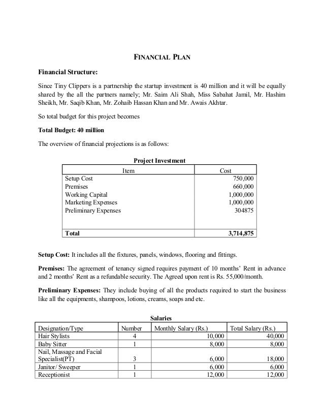 business plan for barbers shop