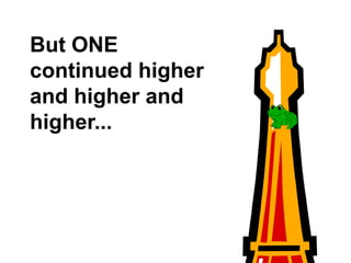 But ONE
continued higher
and higher and
higher...
 