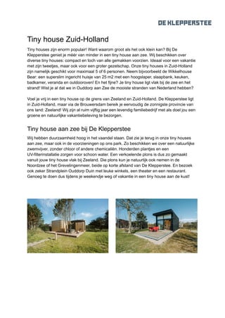 Tiny house in Zuid-Holland