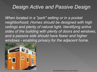 Tiny houses & Missing Middle Housing presentation | PDF