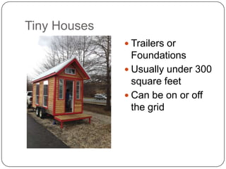 Tiny Houses and Sustainability | PPTX