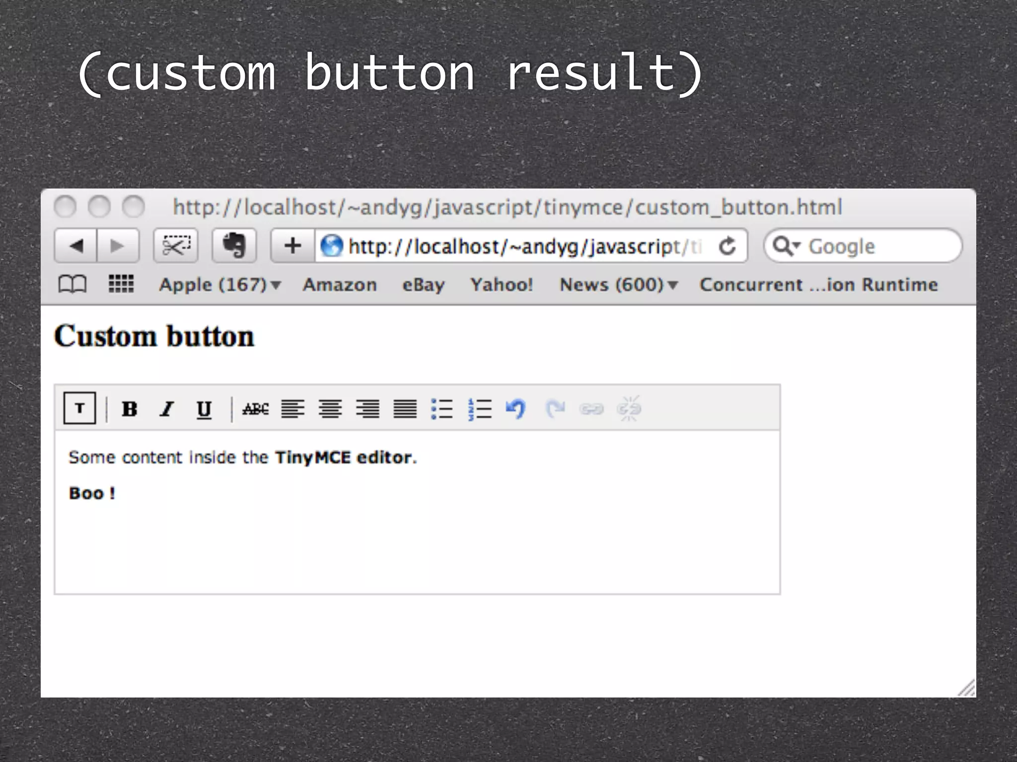 (custom button result)
 