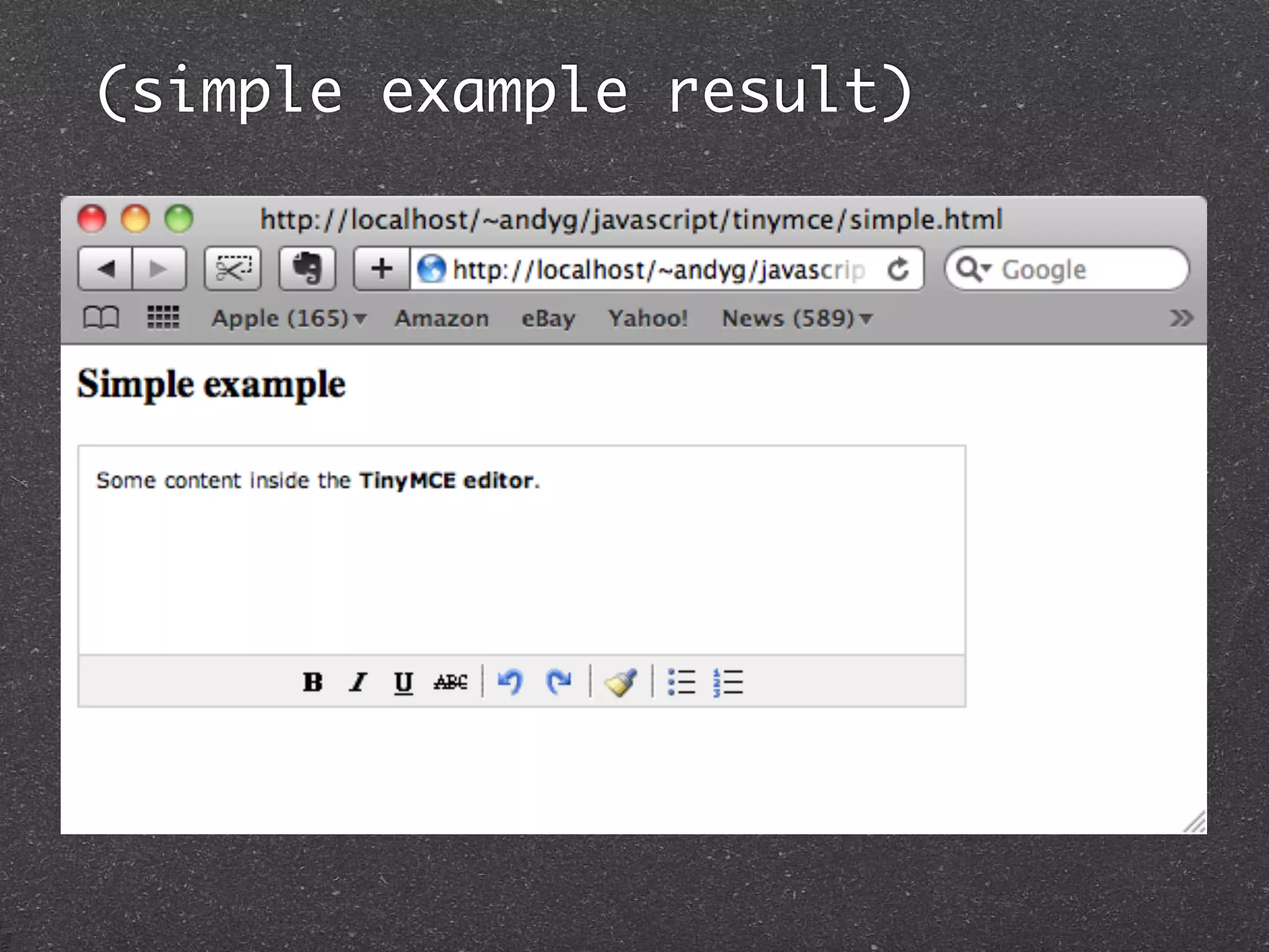(simple example result)
 