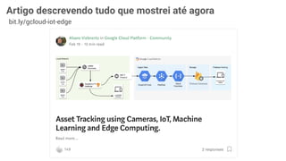 bit.ly/gcloud-iot-edge
Artigo descrevendo tudo que mostrei até agora
 