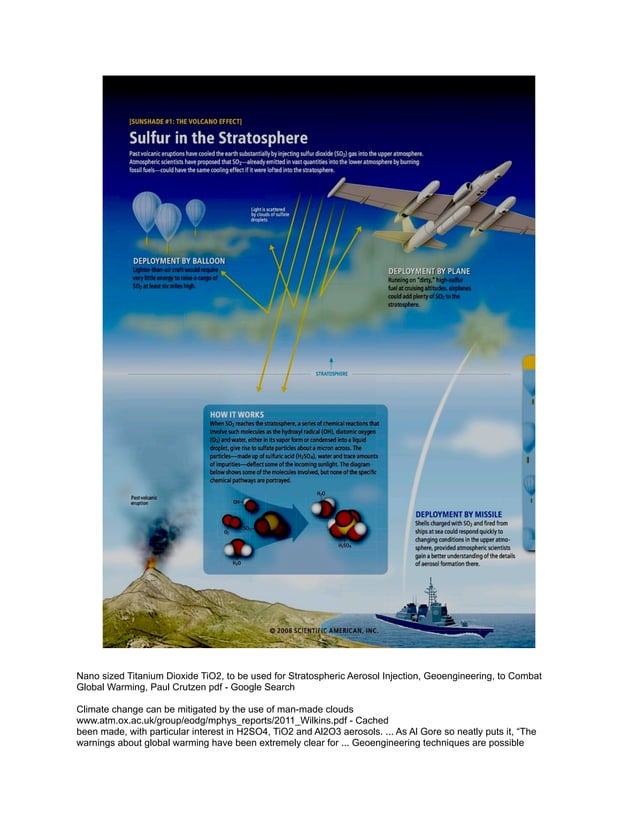 Ti o2 stratospheric aerosol injection geoengineering 2013