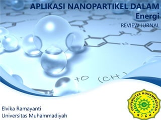 APLIKASI NANOPARTIKEL DALAM
Energi
Elvika Ramayanti
Universitas Muhammadiyah
REVIEW JURNAL
 