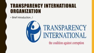 Transparency International organization | PPTX