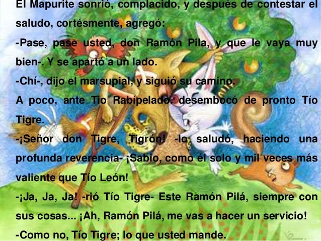 Cuento Del Leon Y El Conejo Tio tigre y tio conejo