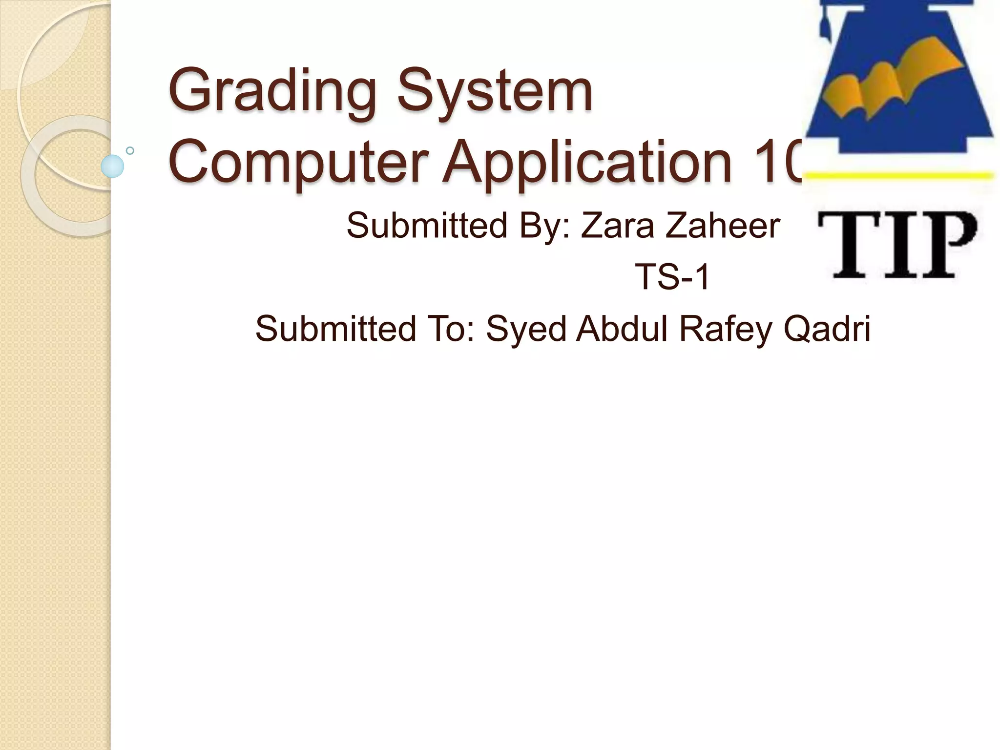 Tip ca-zara zaheer | PPT