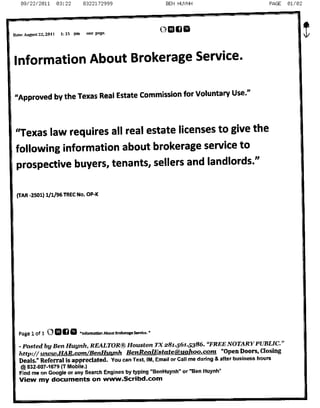 information about brokerage service