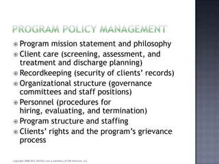 TIP 46 Administrative Issues In Intensive Outpatient