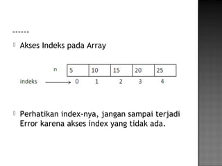 Tipe data dan array | PPT