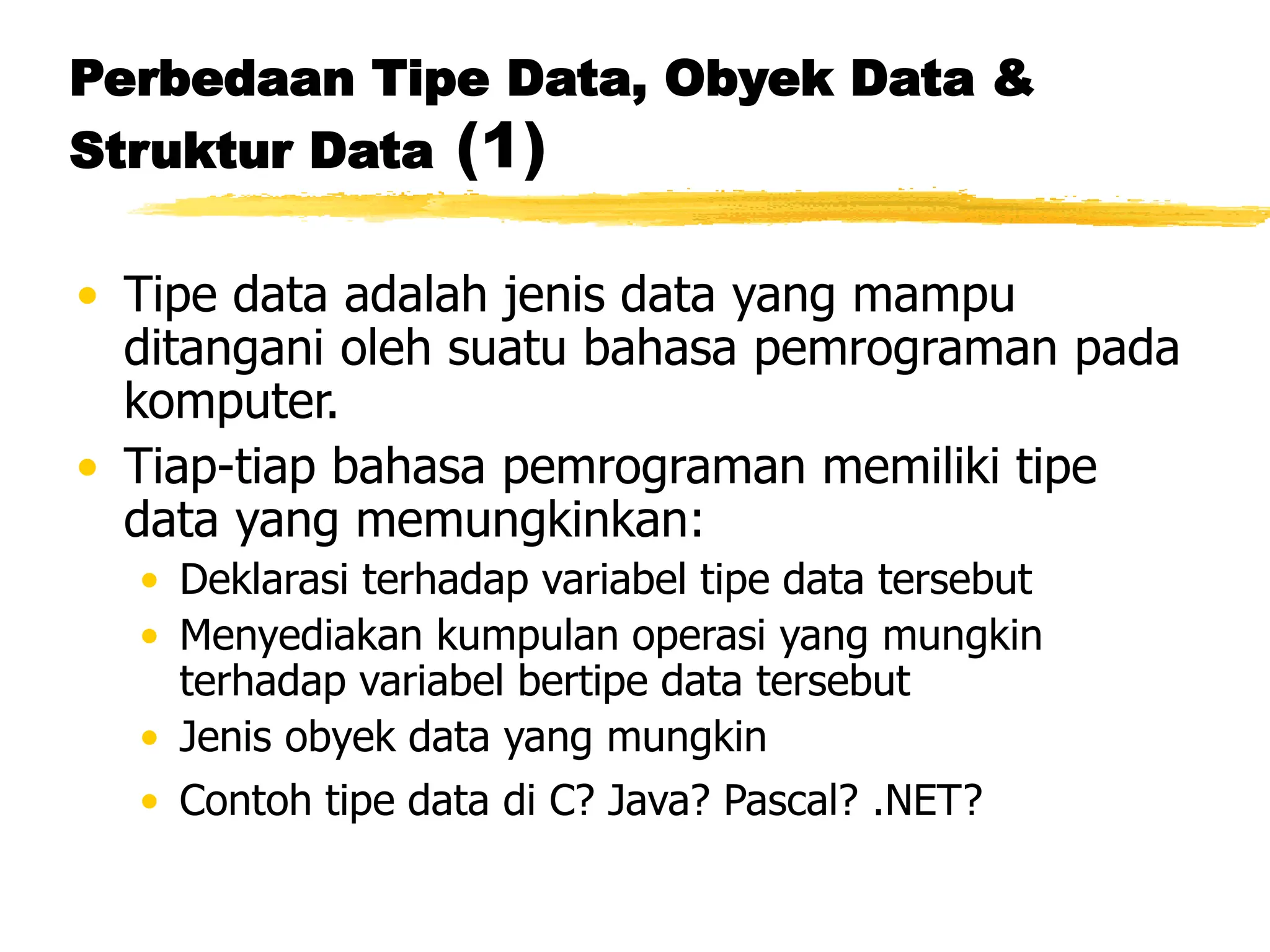 Tipe Data Terstruktur Materi Struktur Data | PPT