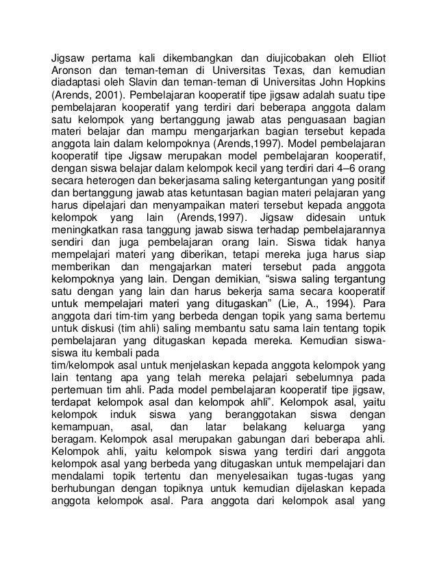 Tipe pembelajaran kooperatif