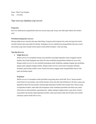 SQL RECOVERY | PDF
