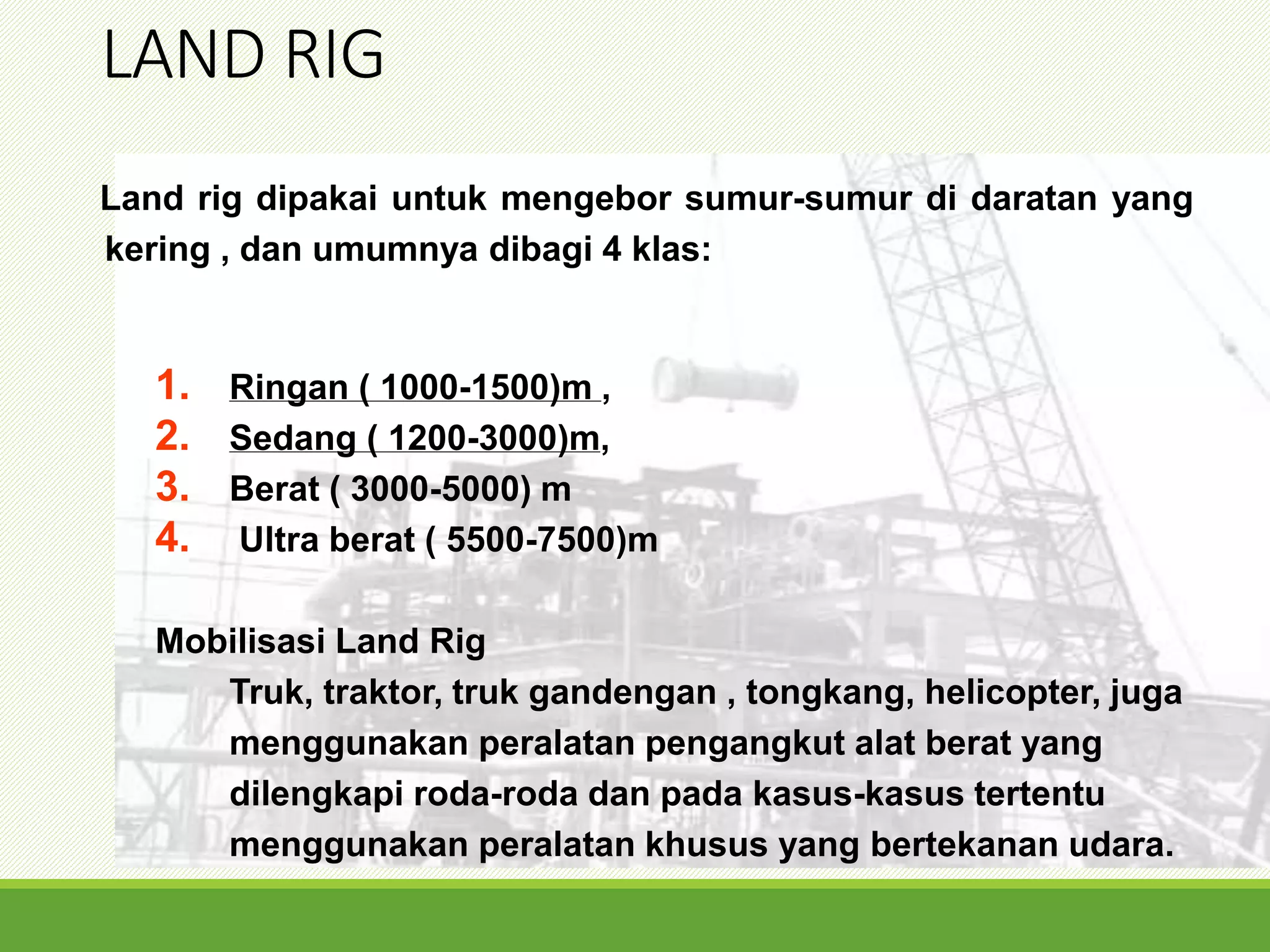 Jenis Rig Tipe rig pemboran | PPT