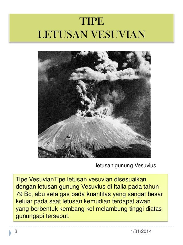 Tipe Tipe Letusan Gunung Berapi Peta