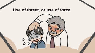 Use of threat, or use of force
 